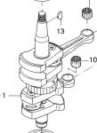 Коленвал в сборе Tohatsu M25 / M30                        346-00030-1