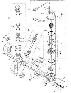 Мотор гидроподъёмника в сборе TOHATSU M60 / M70    3E0-77180-0 ― 1998-2024  NEXT