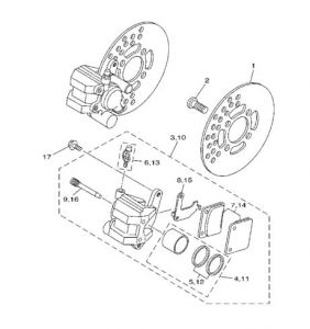 Тормозные колодки передние ATV YAMAHA      3GD-W0045-00-00 ― 1998-2024  NEXT