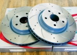 Перфорированные передние тормозные диски G-Brake GFR-21782L + GFR-21782R комплект