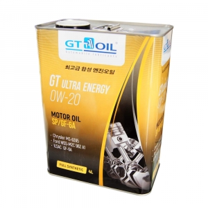 Синтетическое моторное масло GT Ultra Energy 0W-20 API SN/GF-5, SP/GF-6A, 4 л, 8809059408902  GT OIL ― 1998-2024  NEXT