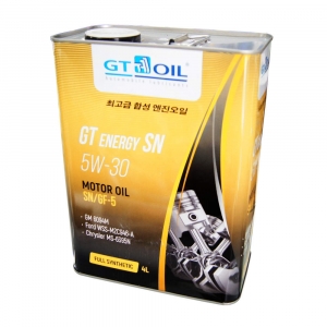 Синтетическое моторное масло GT Energy SN, SAE 5W-30, API SN, 4 л, 8809059407257  GT OIL ― 1998-2024  NEXT