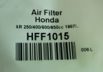 Воздушный фильтр HONDA XR250/400/600/650   HFF1015