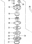 Прокладка платы помпы Tohatsu M40D2 / M50D2  3C8-65018-1 / 3C8-65018-3