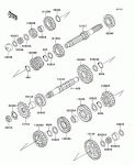 Шестерня второй скорости, вторичная  37 зубов  KAWASAKI ZZ-R1100   13260-1299