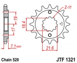 Звезда ведущая Honda XR250R (1996-2006) (23801-KCE-670)   JTF1321.13