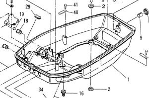 Поддон двигателя (серый металик) Tohatsu M40 / M50                      3C8S67100-0 ― 1998-2025  NEXT