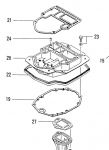 Прокладка под мотоголовку Tohatsu M40 / M50  (3C8-01303-0) 3C8-01303-4