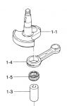 Подшипник шатунный Tohatsu M4C / M5B / M5BS  369-00043-0