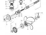 Винт гребной    2x9,2x7,8(8)     TOHATSU M9,9 / M15 / M18            362W64103-0 / 362-64103-0