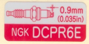 Наклейка используемых свечей DCPR6E TOHATSU  3H6-72026-0 ― 1998-2024  NEXT